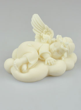 Statue Ange-Gardien Protecteur Endormi sur son Nuage - 9 cm (pic 1)