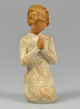 Ange Willow Tree - Prière de la paix (Prayer of peace) - 10 cm (pic 1)
