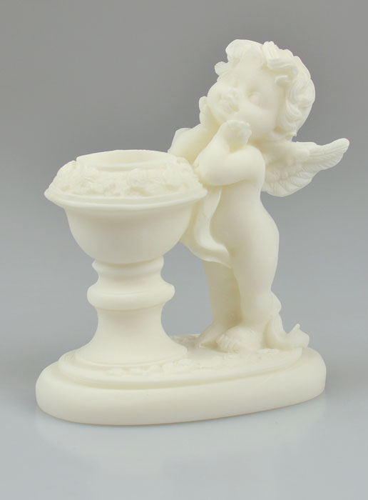 Statue Bénitier Ange Gardien Protecteur en Adoration - 10 cm (pic 2)