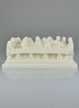 Statue de la Sainte Cène Artisanale en Albâtre - 28 cm (pic 1)