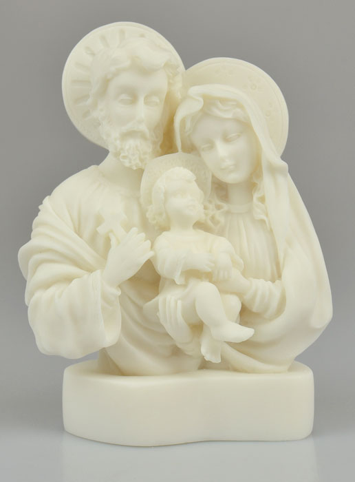 Statue de la Sainte Famille en Albâtre - 15 cm (pic 2)