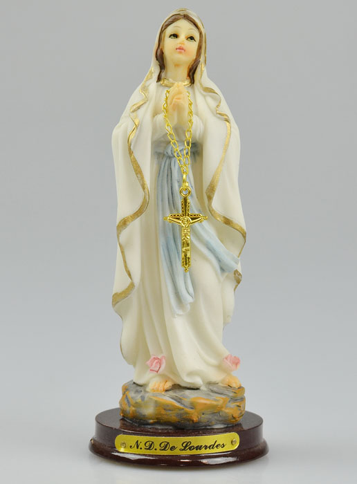 Statue de Notre Dame de Lourdes - 13 cm (pic 2)