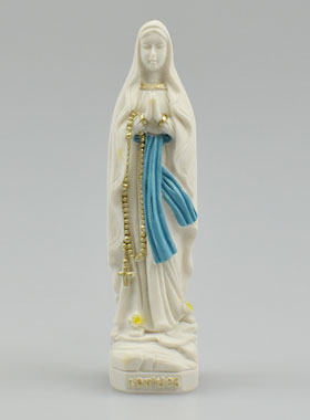 Statue de Notre Dame de Lourdes au Voile - 7 cm (pic 1)