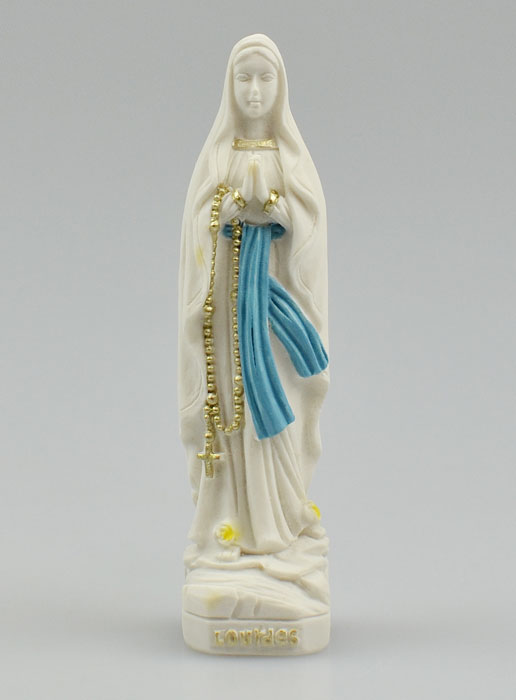 Statue de Notre Dame de Lourdes au Voile - 7 cm (pic 2)