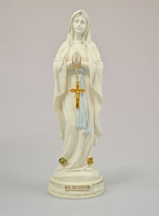 Statue Vierge Marie de Lourdes et son Chapelet - 30cm (pic 2)