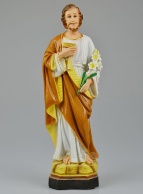 Statue de Saint Joseph Polychromée - 30 cm (pic 1)