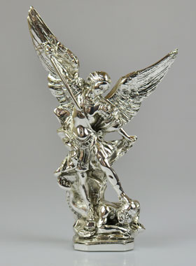 Statue de Saint Michel Archange en Argent Massif - 20 cm (pic 1)