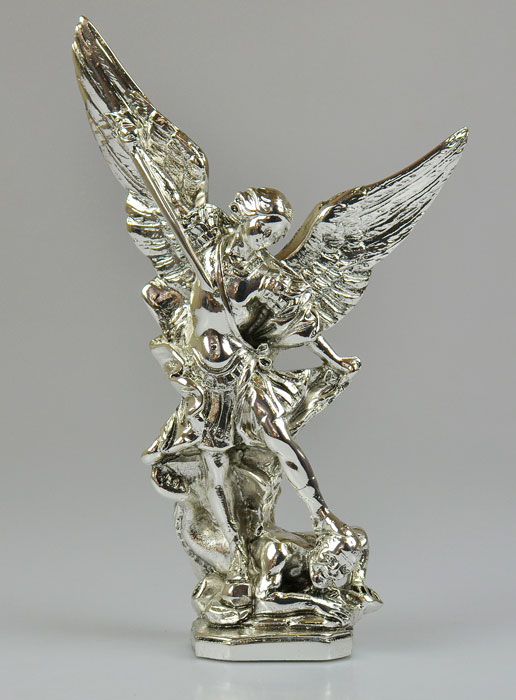 Statue de Saint Michel Archange en Argent Massif - 20 cm (pic 2)