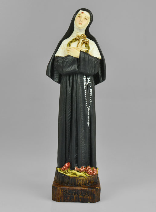 Statue de Sainte Rita - Sainte des Causes Désespérées - 22 cm (pic 2)