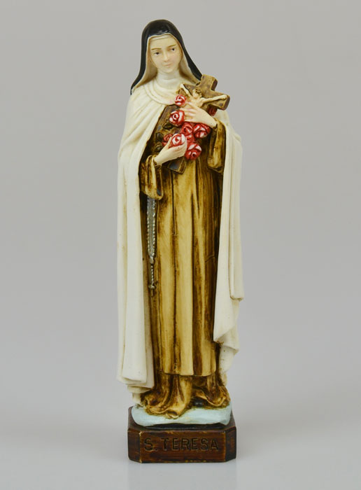 Statue de Sainte Thérèse - Polychromée Peinte Main - 15 cm (pic 2)
