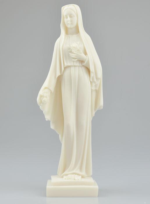 Statue du Sacré Coeur de la Vierge Marie en Albâtre (pic 2)