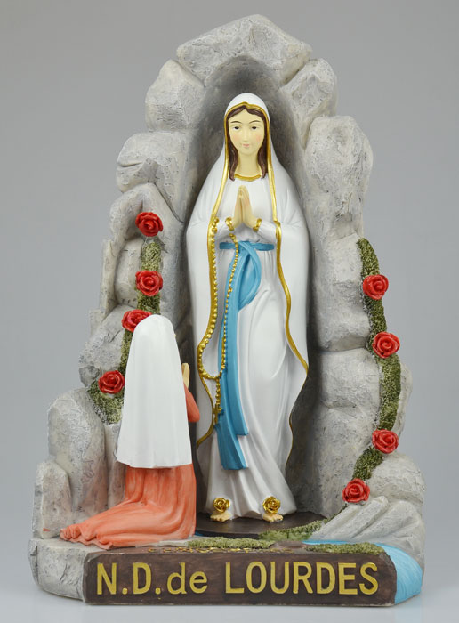 Statue Grotte Apparitions de Notre Dame de Lourdes - 35 cm (pic 2)
