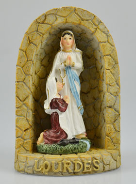 Statue Grotte des Apparitions de Lourdes - 15 cm (pic 1)
