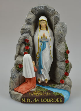 Statue Grotte des Apparitions Vierge Marie de Lourdes - 16 cm (pic 1)
