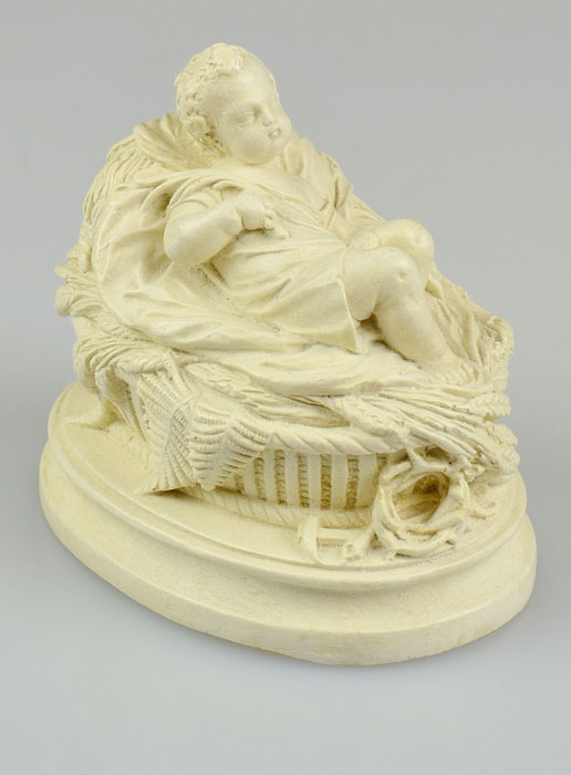 Statue Jésus au Berceau Artisanale - Plâtre et résine - 7 cm (pic 2)