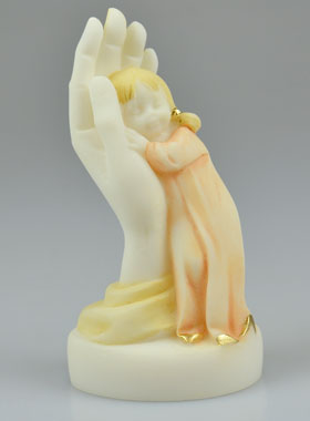Statue Main de Dieu Protectrice - Peinte Main - Modèle Fille (pic 1)
