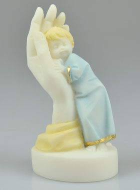 Statue Main de Dieu Protectrice - Peinte Main - Modèle Garçon (pic 1)