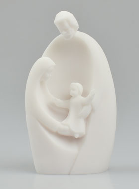 Statue Moderne de la Sainte Famille - Cadeau de Baptême (pic 1)