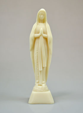 Statue Vierge Marie de Lourdes en Albâtre - 16cm (pic 1)