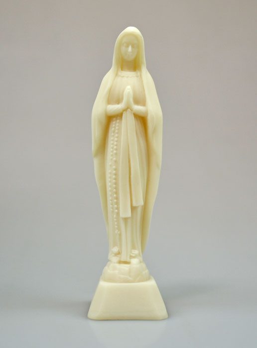 Statue Vierge Marie de Lourdes en Albâtre - 16cm (pic 2)