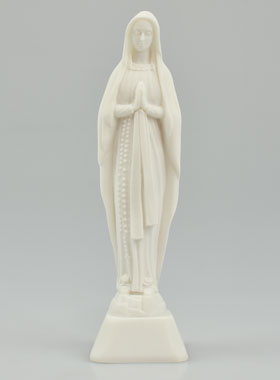 Statue Notre Dame de Lourdes en Albâtre - 16 cm (pic 1)