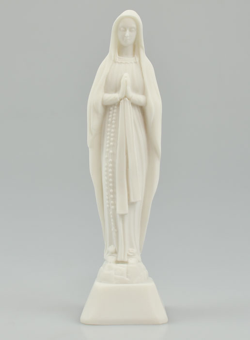 Statue Notre Dame de Lourdes en Albâtre - 16 cm (pic 2)