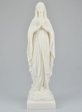 Statue Notre Dame de Lourdes en Albâtre - 42 cm (pic 1)