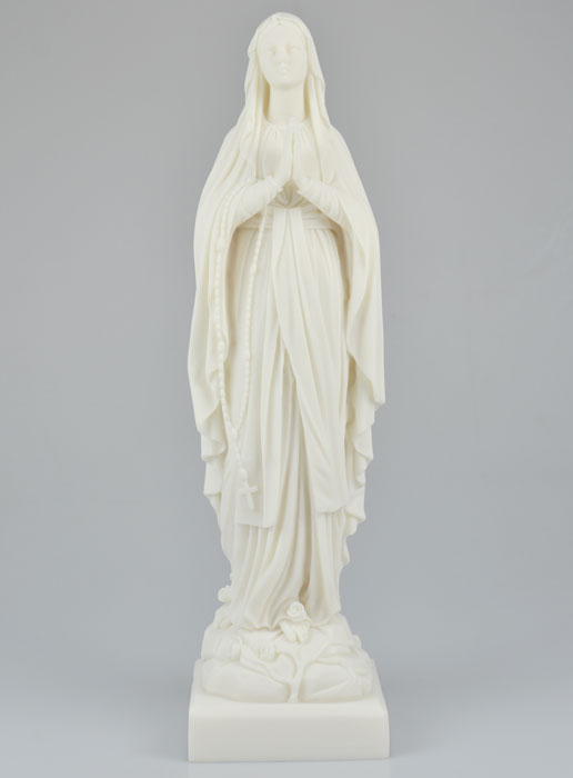 Statue Notre Dame de Lourdes en Albâtre - 42 cm (pic 2)