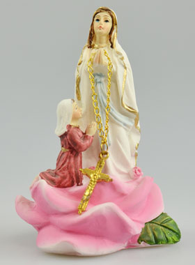 Statue Notre Dame de Lourdes et Ste Bernadette - 9 cm (pic 1)