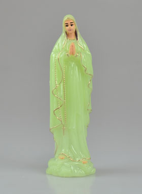 Statue Vierge Marie de Lourdes Fluo - 15 cm (pic 1)