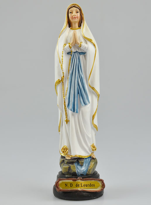Statue Notre Dame de Lourdes sur Socle - 20 cm (pic 2)