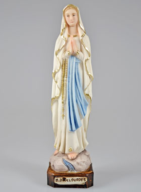 Statue Vierge Marie de Lourdes Polychromée - 15cm (pic 1)