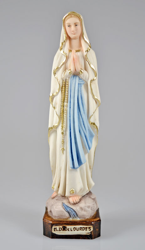 Statue Vierge Marie de Lourdes Polychromée - 15cm (pic 2)