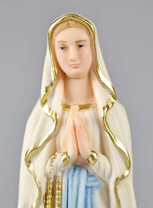 Statue Vierge Marie de Lourdes Polychromée - 15cm (pic 3)