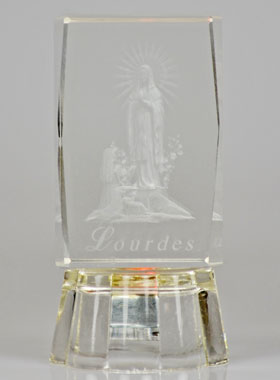 Statue Notre Dame de Lourdes en Verre (pic 1)