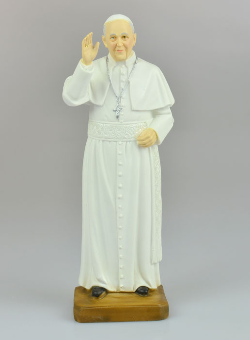 Statue Pape François Polychromée - 20 cm (pic 2)