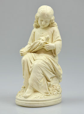 Statue Petite Fille en Prière avec la Vierge Marie (pic 1)