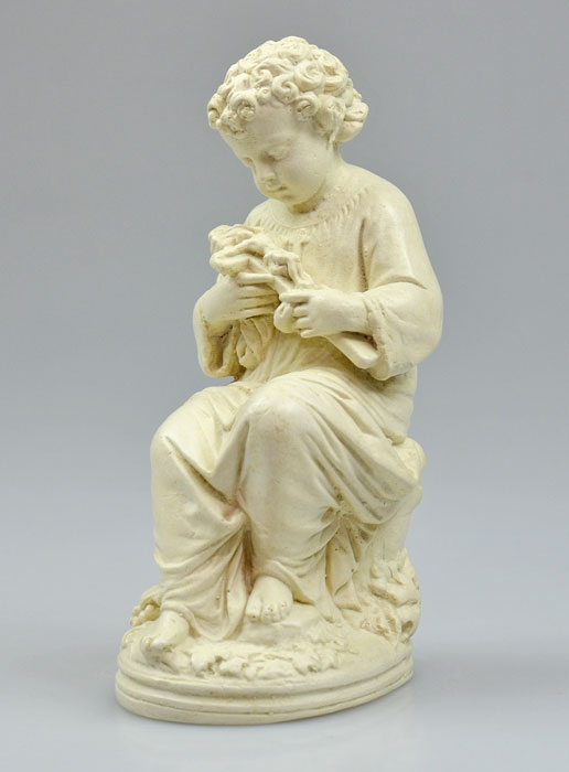 Statue Petit Garçon en Prière avec le Crucifix (pic 2)