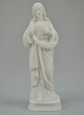Statue Sacré Coeur de Jésus en Albâtre - 20cm (pic 1)