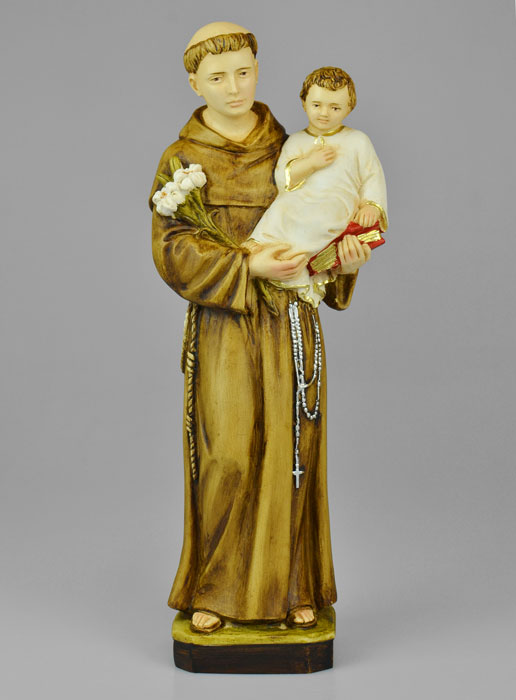 Statue Saint Antoine de Padoue Peinte à la main - 30 cm (pic 2)