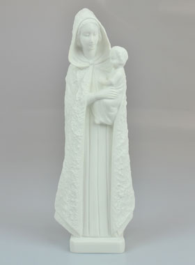 Statue Sainte Vierge à l'Enfant Jésus - Ton Ivoire - 25 cm (pic 1)