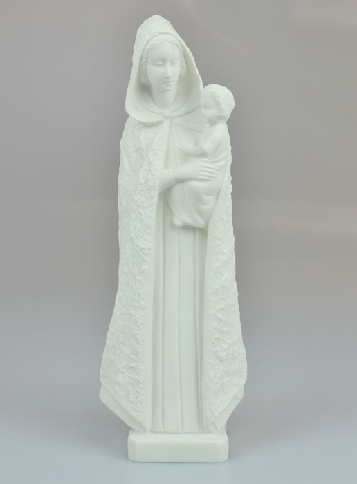 Statue Sainte Vierge à l'Enfant Jésus - Ton Ivoire - 25 cm (pic 2)