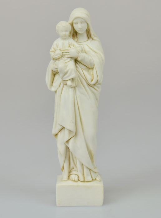 Statue Sainte Vierge Marie à l'Enfant Jésus - Ton Ivoire - 16 cm (pic 2)