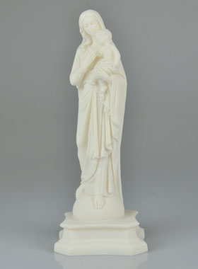 Statue Vierge à l'Enfant Jésus en Albâtre - 25 cm (pic 1)