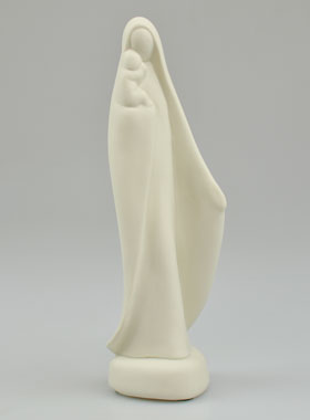 Statue Vierge Marie à l'Enfant Artisanale en Porcelaine (pic 1)