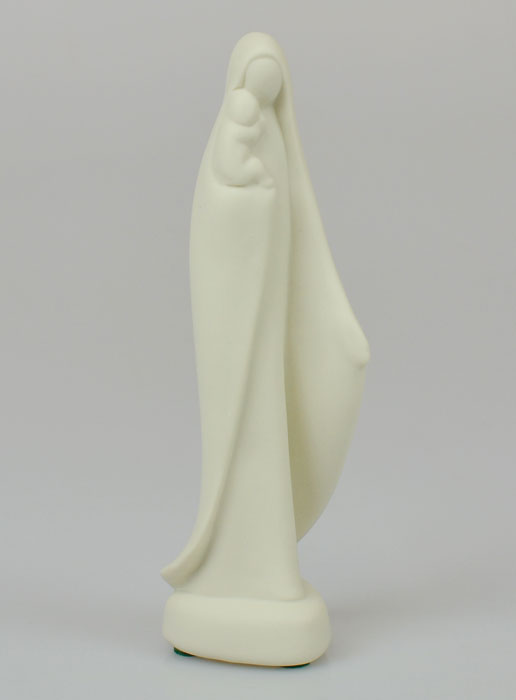 Statue Vierge Marie à l'Enfant Jésus Artisanale - Porcelaine - 16 cm (pic 2)