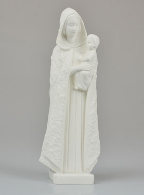 Statue Vierge Marie au Manteau Ton Ivoire (pic 1)