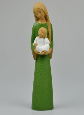 Statue Vierge Marie de la Confiance - Verte (pic 1)