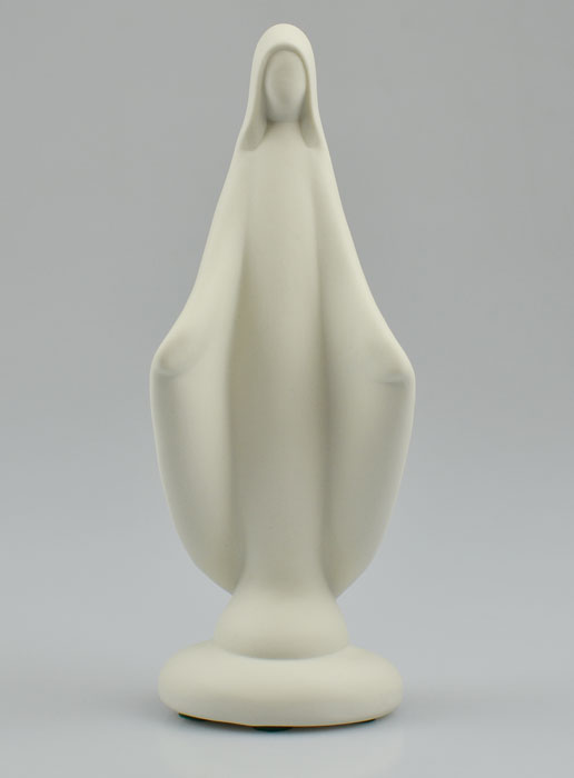 Statue Vierge Marie Miraculeuse Artisanale - Porcelaine 16 cm (pic 2)