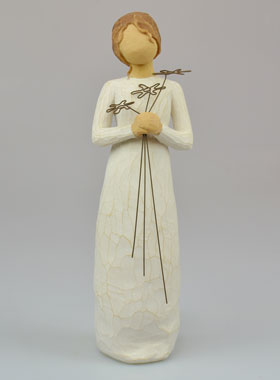 Statue Willow Tree - Sainte Vierge Marie au Bouquet - 23 cm (pic 1)